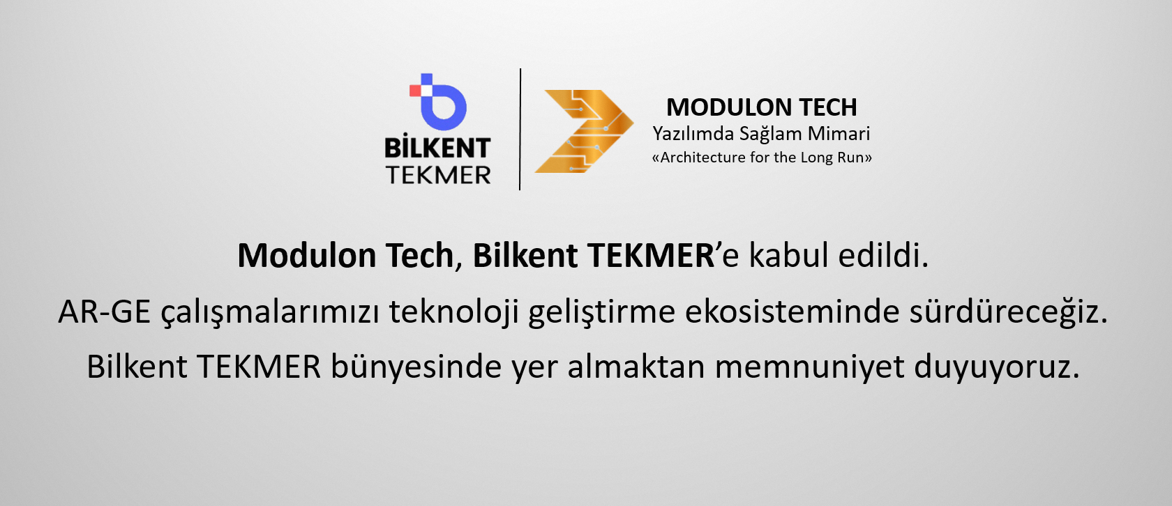 Modulon Tech, Bilkent TEKMER’e Kabul Edildi.